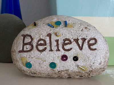 rock, art, believe, message, fun, garden, stone