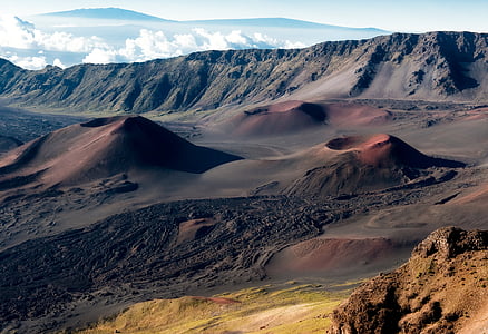 kráter, Haleakala kráter, Hawaii, táj, természet, a szabadban, festői
