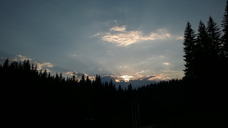 Bulgarije, Rodopi, zonsondergang