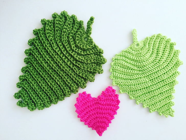 crochet patterns, crochet, heart, yarn, leaf, wool, thread