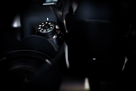camera, the background, black, dark, canon, photographer, photo equipment