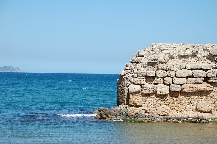 τοίχου, Επιτοίχιες, αντίκα, πρώην, Πιερ, Αρχαιολογία, λιμάνι