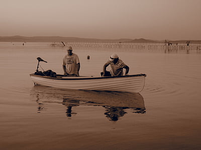 jazero balaton, rybár, Dnešné foto régiesítve