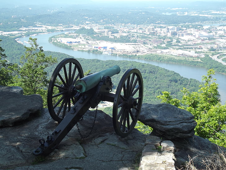 Tennessee, reka, topovi, narave, zunaj, artilerija, vojne