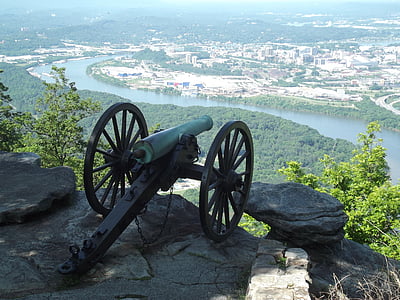 tennessee, river, cannon, nature, outside, artillery, war