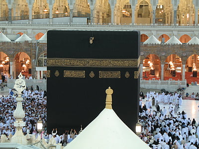Mecca, cubo, nero, popolazione, pregare, musulmani