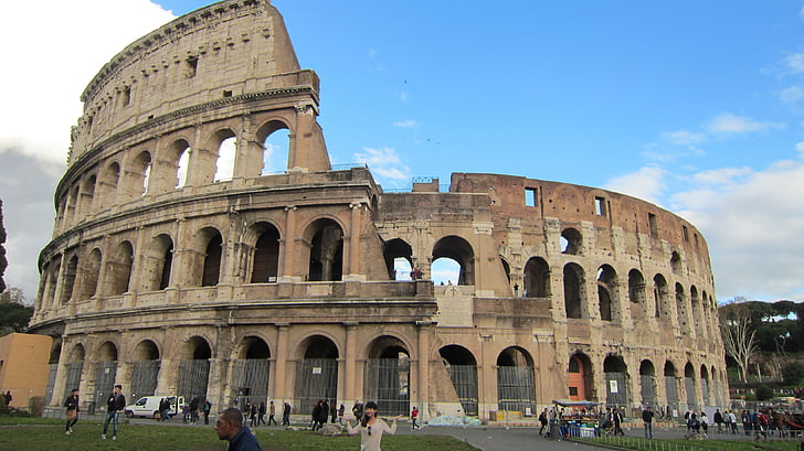 colosseum, rome, roman, historic, building, arena, gladiators