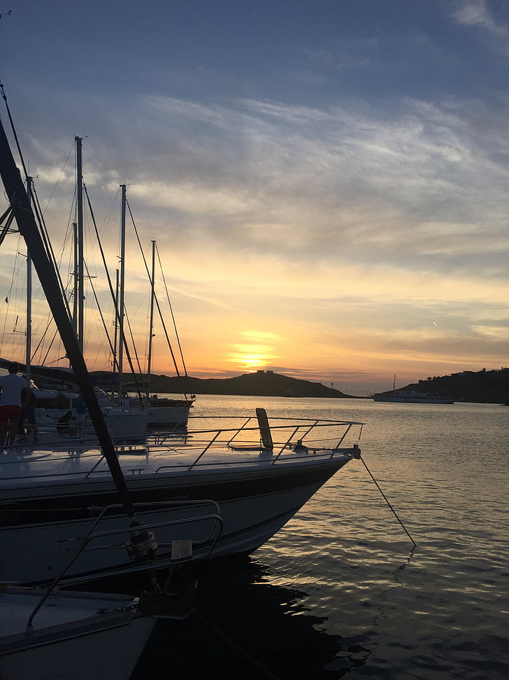 solnedgang, Yacht, ion-øyene, seiling, beste ferien noensinne, nautiske fartøy, transport