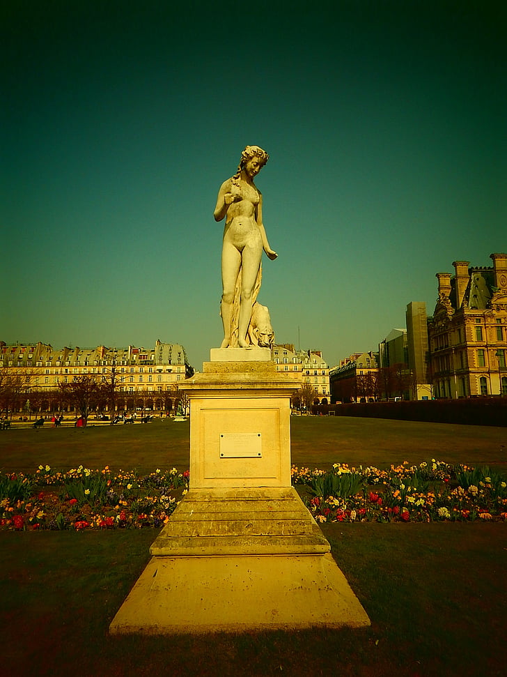Parijs, standbeeld, Frankrijk, Park