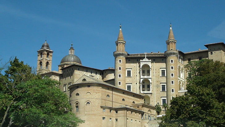 Urbino, Architektura, věž, staré budovy a stavby, dům, umění, budovy