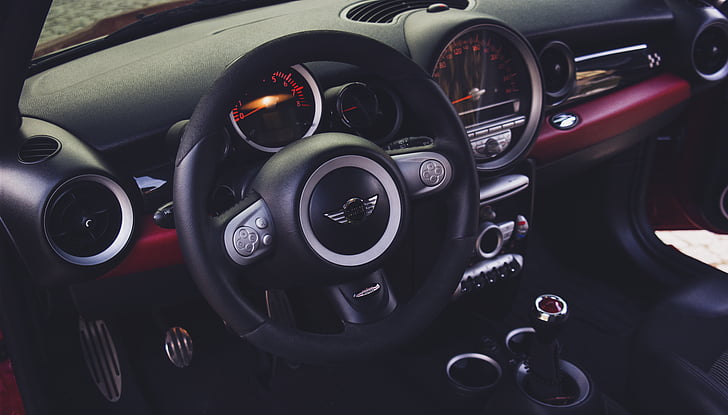 steering, wheel, dashboard, indoor, car, steering wheel, automotive