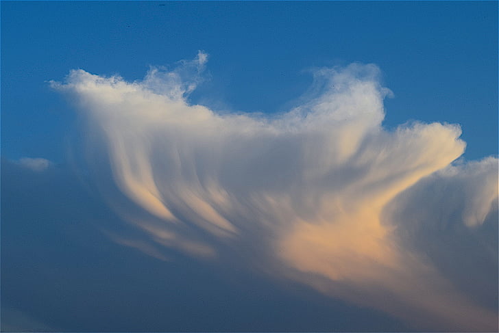 clouds, sky, blue, sunset, nature, weather, outdoor