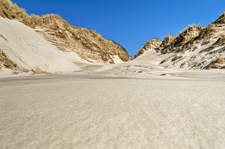 sanddynelandskapet, sand, Dune, Dune vegetasjon, gress, Nordsjøen, vejers