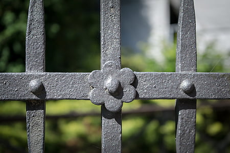 fence, wrought iron, metal, verschnörkelt, iron fence, blacksmithing, metal decorating