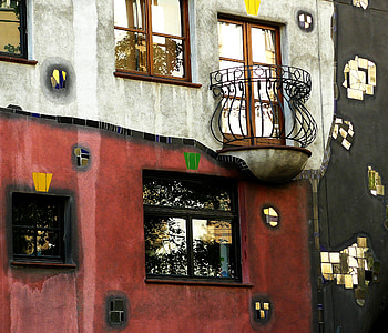 Page d’accueil, bâtiment, mur, fenêtre de, façade, architecture, Autriche