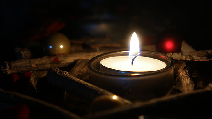 stearinlys, Candlelight, flamme, atmosfærisk, Advent, fyrfadslys, brænding