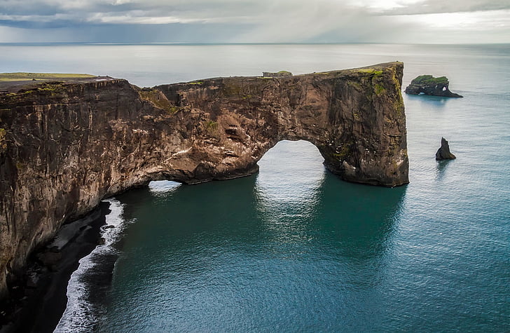 Islanti, Rock, muodostuminen, Sea, Ocean, vesi, Reflections