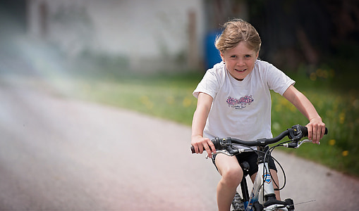 person, human, child, girl, bike, cycling, in motion