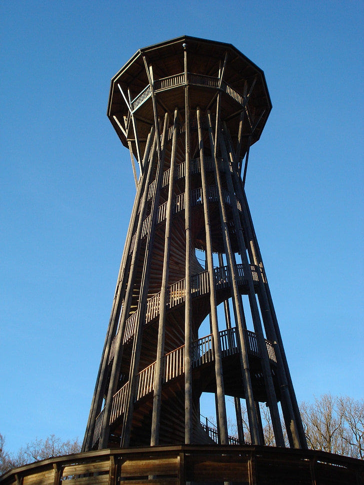 věž sauvabelin, Lausanne, Sauvabelin, Dřevěná věž, Švýcarsko, věž, trhy