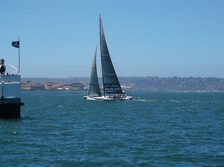 sejlbåd, Californien, vand, nautiske fartøj, havet, sejlads, Sport