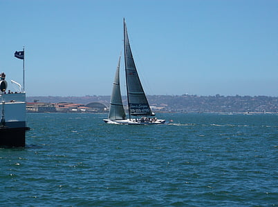 seilbåt, California, vann, nautiske fartøy, sjøen, seiling, sport