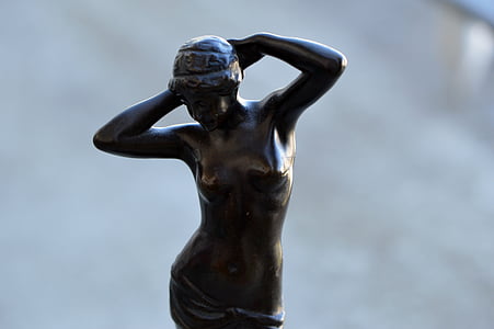 staty, kvinna, skulptur, Figur