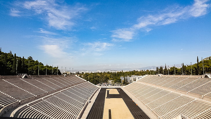 greece, athens, lines, olympic stadium, stage, olympics, shadows