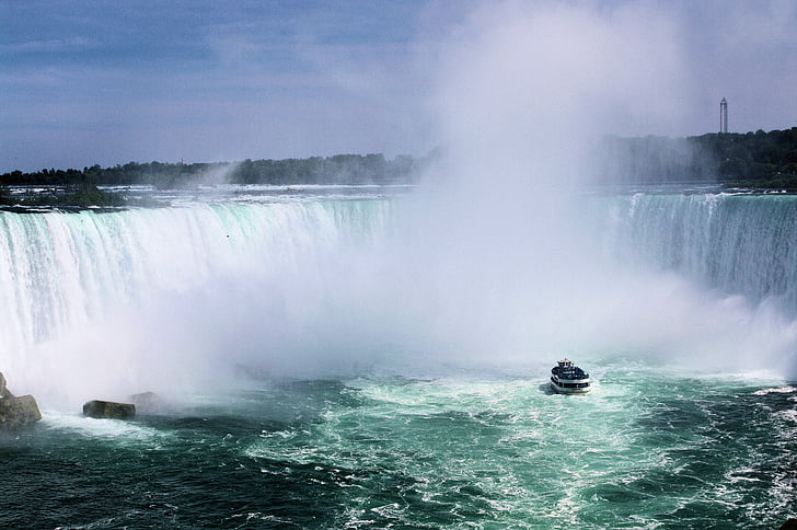 Horseshoe falls, Cascate del Niagara, barca, Ontario, Canada