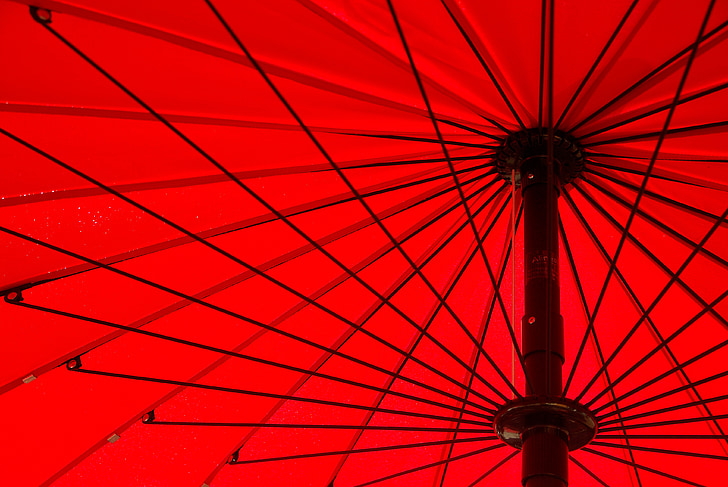skėtis, Saulė, atostogų, skėtis, raudona