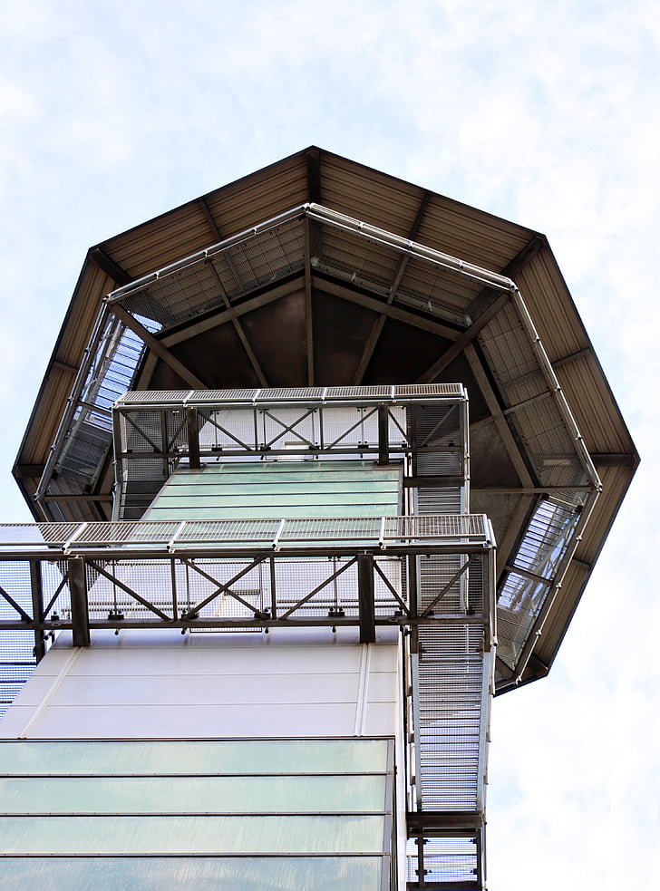 Torre de la observación, Torre, plataforma, edificio, Torre de observación, alta, escaleras