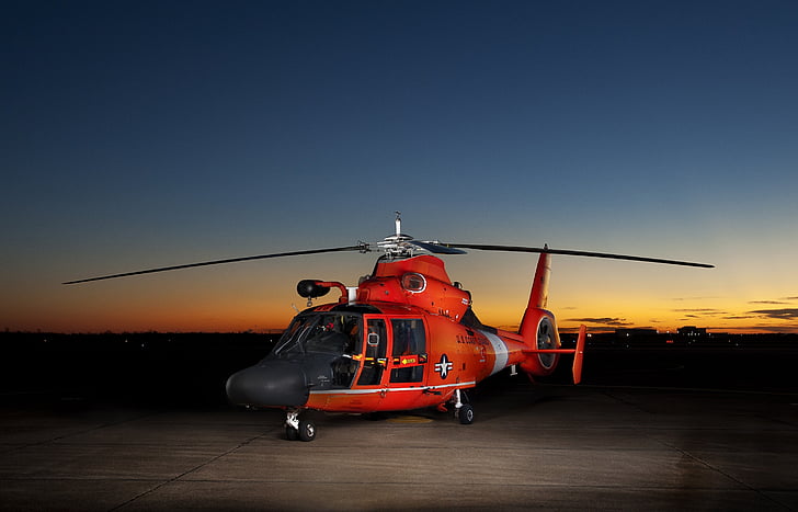 helicóptero, MH-65 dolphin, búsqueda y rescate, SAR, twin-engine, solo rotor principal, Guardia costera