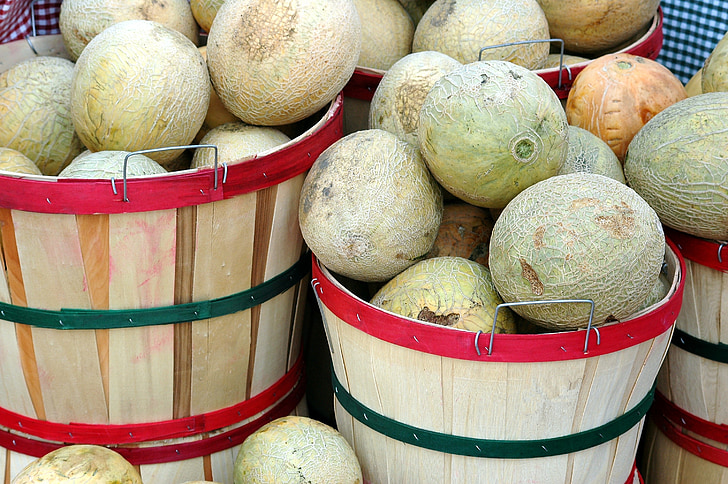 melón, na predaj, jedlo, ovocie, čerstvé, zdravé, trhu