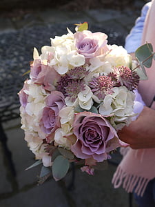 Poroka, šopek, cvetlični, poročne, roza, Rose, cvet