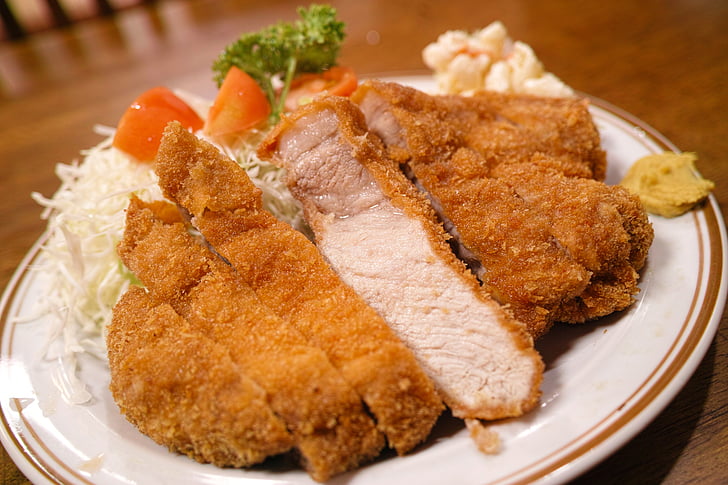 Restaurant, keuken, Japans eten, Japan voedsel, Westerse, varkensvlees, varkensvlees kotelet