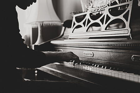 钢琴, 古典, 器官, 木材, 老, 年份, 音乐