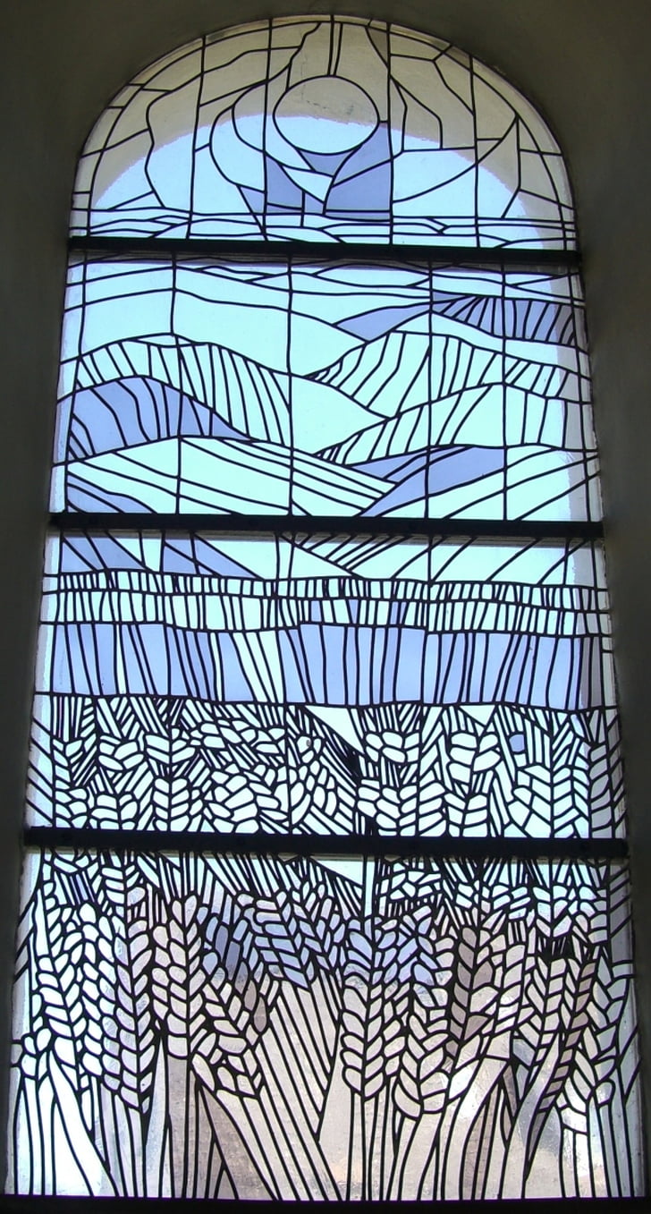 γυάλινο παράθυρο, καλλιτέχνης νικητής δόλωμα, προέλευση του ψωμιού, Εκκλησία Ρόζενμπεργκ, Ostalb