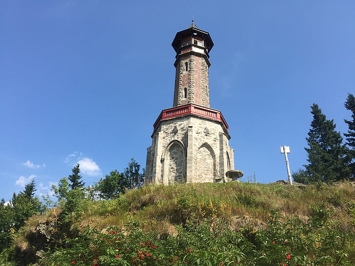 vaatetorn, Monument, arhitektuur, taevas, kivi ehitus, Tšehhi Vabariik, mäed