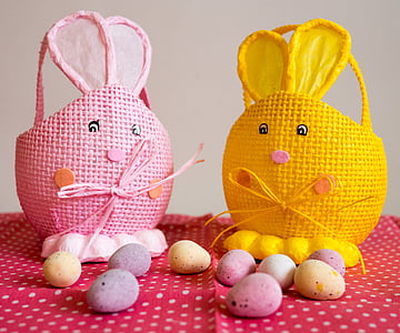 яйце, кошница, Великден, цветни, кърпа, декорация, празник