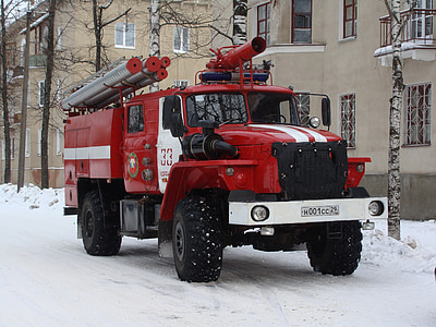 koryazhma, firefighter, truck, car, vehicle, rescue, emergency
