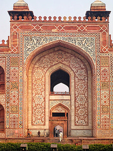 Indien, Delhi, Grab, Akbar, Khan, Architektur, Dekoration