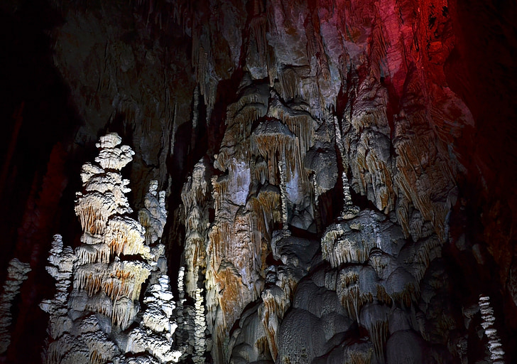 Avens Armands, stalagmītiem, ala, Cevennes nacionālais parks, Francija, Karst, ģeoloģija