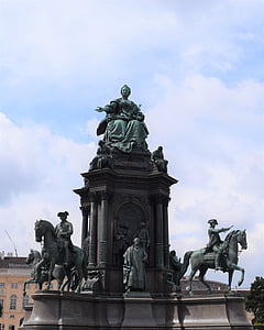 estatua de, Maria, Teresa, Monumento, Austria, Museo, Plaza