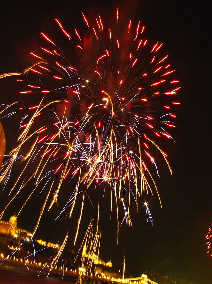 fireworks, holiday, light, nice, buda castle