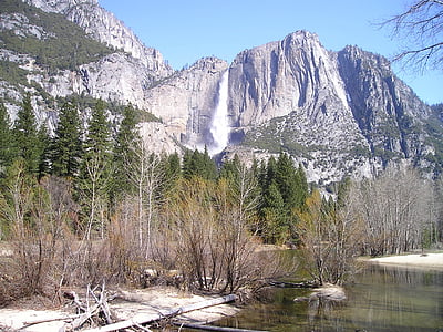 Stany Zjednoczone Ameryki, Yosemite, park narodowy, Waser upadek, idylliczne, sielanka, Natura