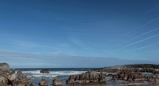 útes, Já?, oceán, krajina, kameny, Costa, Severní moře