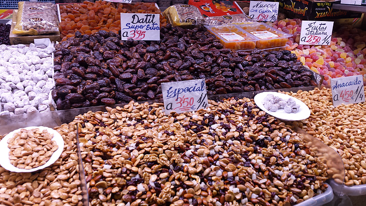 marknaden, nötter, Malaga