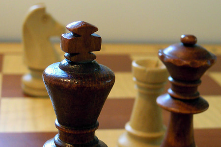 Schach, Schachfiguren, König, Lady, Schachbrett, Strategie-Spiel, Strategie