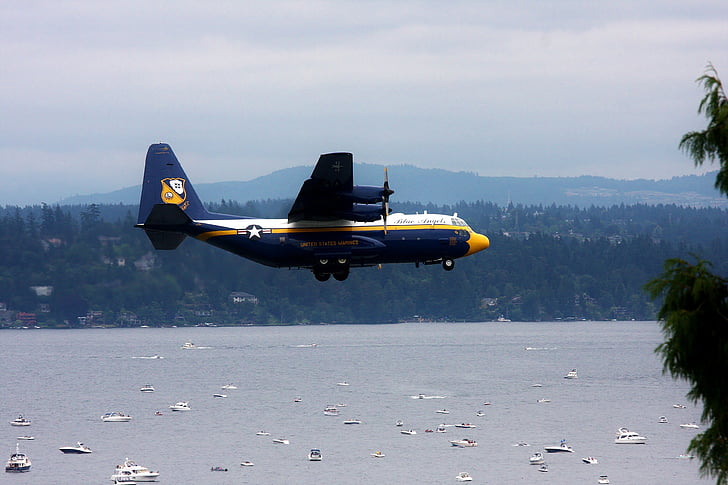 Fat albert, samolot, niebieski kąty, samolot, Bellevue, morza uczciwe, Seattle