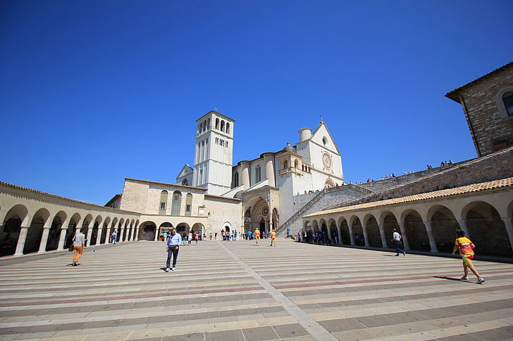 Ombrie, bâtiments, Italie, Assisi, villes