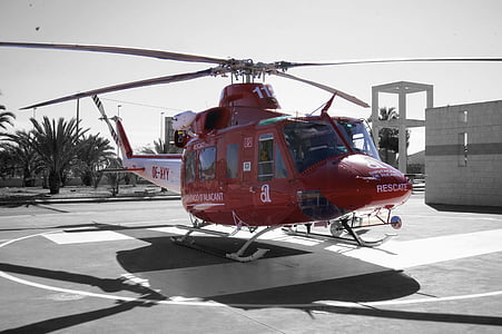 foc, helicòpter, Elx Alacant